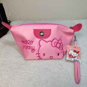 Hello Kitty makeup bag Sanrio Light Pink Bag With Hot Pink Embroidery, Japan